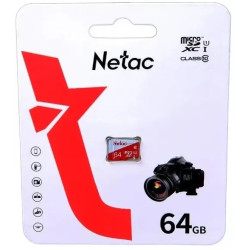 Netac P500 ECO 64GB MicroSDXC U1/C10 up to 80MB/s, retail pack card only