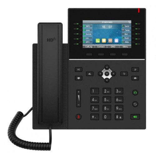 Fanvil J6 4.3 TFT color screen (480*272),1080P video decoding, Support Extension Panel, 6-party conference, HD Voice, 20 SIP Lines, 10 DSS Keys, POE, Gigabit, PSU, no Logo