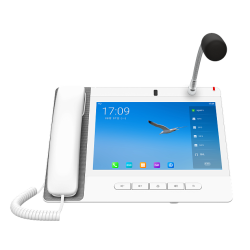 Fanvil Paging Console PhoneAndroid 9.0 Built-in Adjustable 8MP Camera with a Privacy Cover10-party Audio Conference,3-party Video ConferencPTM handsetDual Gigabit ports, PoE IntegratedHD Voice