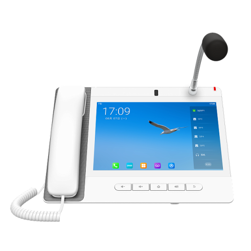 Fanvil Paging Console PhoneAndroid 9.0 Built-in Adjustable 8MP Camera with a Privacy Cover10-party Audio Conference,3-party Video ConferencPTM handsetDual Gigabit ports, PoE IntegratedHD Voice