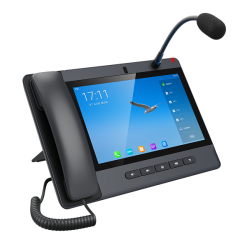 Fanvil Android 9.0 Built-in Adjustable 8MP Camera with a Privacy Cover10-party Audio Conference,3-party Video ConferencPTM handsetDual Gigabit ports, PoE IntegratedHD Voice20 SIP Lines