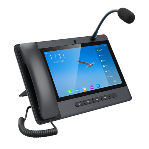 Fanvil Android 9.0 Built-in Adjustable 8MP Camera with a Privacy Cover10-party Audio Conference,3-party Video ConferencPTM handsetDual Gigabit ports, PoE IntegratedHD Voice20 SIP Lines