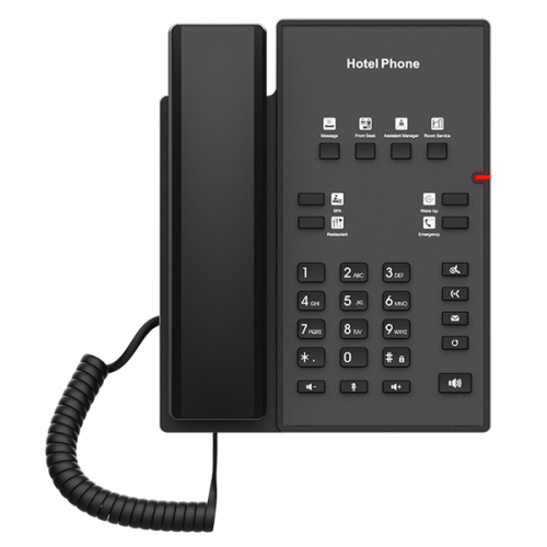 Fanvil 2 Wire Hotel Phone with RJ 11 Cost-effective Hote Phone HD Voice 8 DSS Keys PoE HD Voice PSU