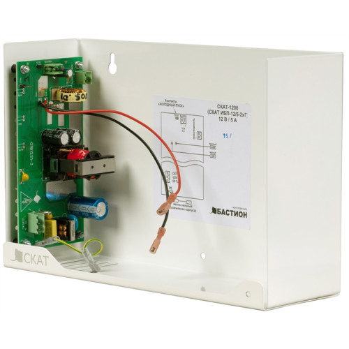 (49) Бастион СКАТ-1200 И7 исп.1 (СКАТ ИБП-12/4-2x7) источник питания 12В 4А корпус АКБ 2x7 Ач или 1х17 Ач