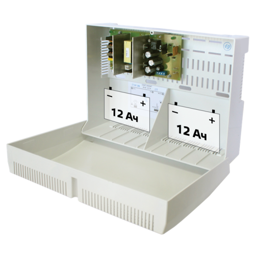(105) Бастион СКАТ-2400 (СКАТ ИБП-24/3-2x12) источник питания 24В 2,5А корпус под АКБ 2х12Ач холодный пуск СС ТР