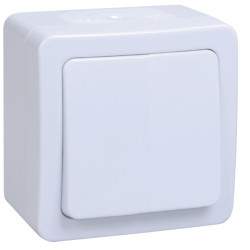 ВС20-1-0-ГПБ выкл 1кл о/у  IP54 (цвет клавиш: белый) ГЕРМЕС PLUS