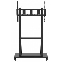 Мобильная стойка Wize Pro [M86] для широкоформатных и интерактивных панелей 42”– 90”,  Max VESA 800x600 мм, высота 183 см, вертикальная регулировка, полка для медиаплеера, до 150 кг, черн.