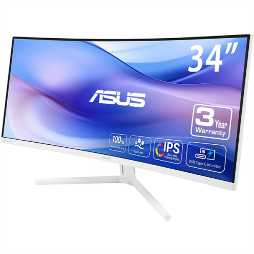 ASUS 34” VU34WCIP-W VA 3440x1440 1ms 300cd 100Hz HDMI DP USB-C White