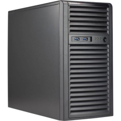 Supermicro SuperWorkstation Mid-Tower 5039C-I CPU(1) E-22**/ noHS/ no memory(4)/ on board RAID 0/1/5/10/ internalHDD(4)LFF/ 2xGE/ 3xFH/ 1x400W Gold/ no Backplane