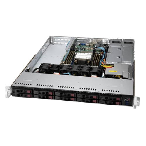 Supermicro SuperServer 1U 110P-WTR no CPU(1)3rd Gen Xeon Scalable/TDP 270W/ no DIMM(8)/SATARAID HDD(10)SFF/2x10GbE/2xFHHL,1xLP,M2/750W