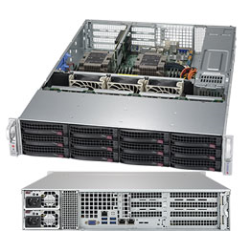 Supermicro SuperServer 2U 6029P-WTRT noCPU(2)2nd Gen Xeon Scalable/TDP 70-205W/ no DIMM(12)/ SATARAID HDD(12)LFF/ 2x10GbE/ 3xFH, 2xLP, M2/ 2x1200W