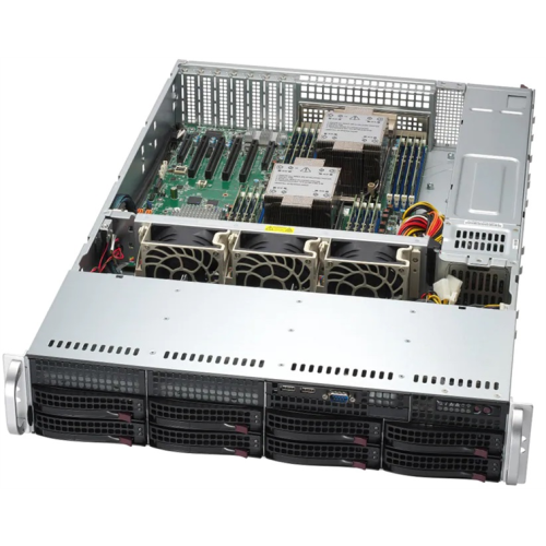 Supermicro SuperServer 2U 621P-TR noCPU(2)4th GenScalable/TDP 300W/no DIMM(16)DDR5/ noHDD(8)LFF/6xLP,M2/2x1GbE/2x1200W