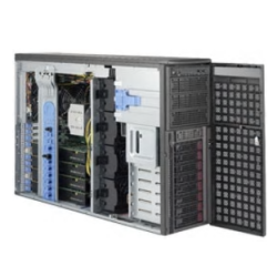 Supermicro SuperWorkstation GPU 4U 7049GP-TRT noCPU(2)2nd Gen Xeon Scalable/TDP 70-205W/ no DIMM(16)/ SATARAID HDD(8)LFF/ 2x10GbE/ 7xFH, M2/ 2x2200W