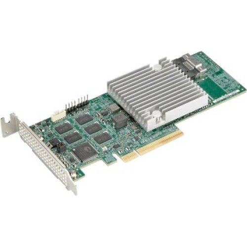 Supermicro AOC-S3908L-H8IR-16DD-O 8-port/12Gb/s/16 SATA/SAS drives/RAID (0/1/5/6/10/50/60)/8GB DDR4 on-card cache/SlimSASx8