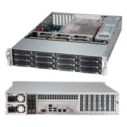 Supermicro SuperChassis 2U 826BAC12-R1K23LPB/ HDD(12)LFF+opt.HDD(2)SFF/7xLP/2 x1200W/Backplane 12xSAS3/SATA3/NVMe4