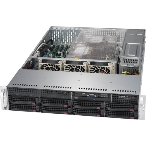 Supermicro SuperChassis 2U 825TQC-R1K03LPB/ no HDD(8)LFF/ no fixed LFF(2)/ 7xLP/ 2x1000W Titanium(12