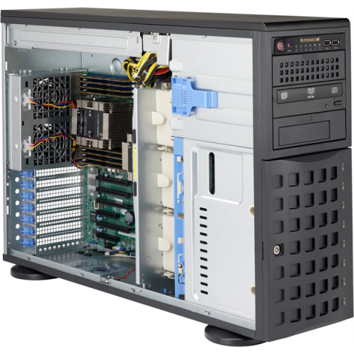 Supermicro SuperChassis 4U Tower 745BAC-R1K23B/no HDD(8)LFF/7xFHFL/2x1200W Titanium/(13.68