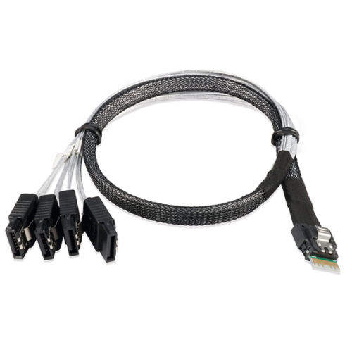 Supermicro CBL-SAST-1275A-100 Cable SAS Slimline x8 (SFF-8654) (STR) to 4x SATA 75/90cm