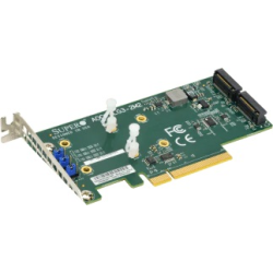 Supermicro AOC-SLG3-2M2 Low Profile PCIe Riser Card supports 2 M.2 Module