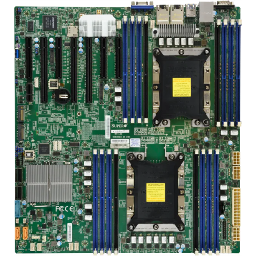 Supermicro Motherboard 2xCPU X11DPH-I 2nd Gen Xeon Scalable 205W/16xDIMM/10xSATA3/C612 RAID0/1/5/10/2x1GbE/3xPCIex16,4xPCIex8/2xM.2/12