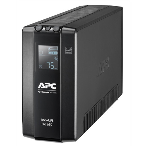 APC Back-UPS Pro BR 650VA/390W, 6xC13 Outlets(6 batt.), AVR, LCD, Data/DSL protect, 10/100 Base-T, USB, PCh, user repl. batt., 1 year warranty