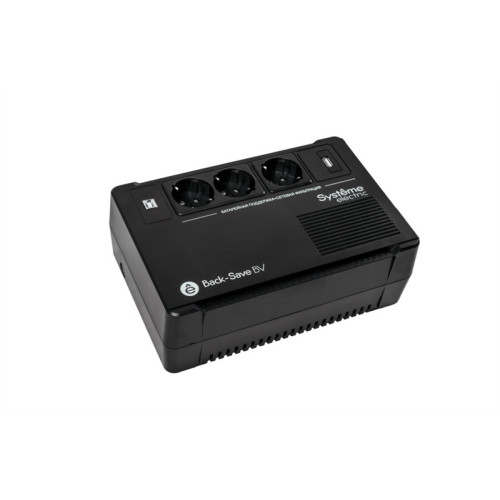 Systeme Electric Back-Save, 400VA/240W, 230V, Line-Interactive, AVR, 3xSchuko, USB charge(type A), USB