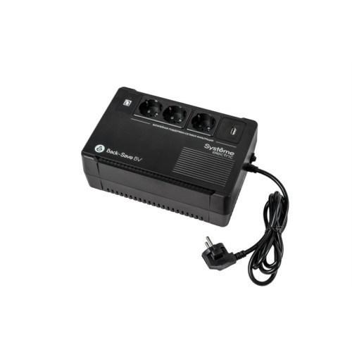 Systeme Electric Back-Save, 400VA/240W, 230V, Line-Interactive, AVR, 3xSchuko, USB charge(type A), USB