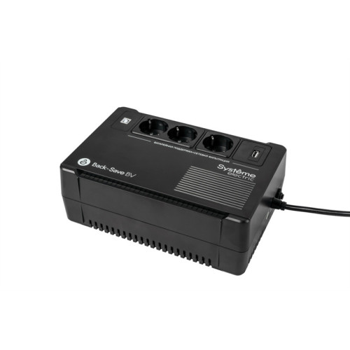Systeme Electric Back-Save, 400VA/240W, 230V, Line-Interactive, AVR, 3xSchuko, USB charge(type A), USB