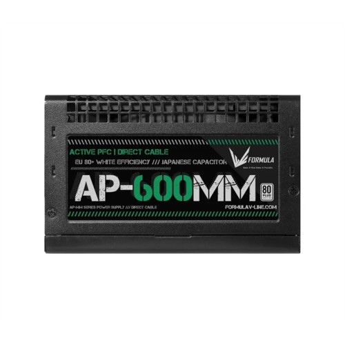 Formula V Line AP-600MM, 600W, APFC, 80+, 12cm Fan