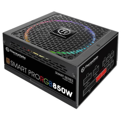 Thermaltake PS-SPR-0850FPCBEU-R, SMART PRO/Fully Modular/850W/ATX 2.3 & EPS 2.92/A-PFC/14cm RGB Fan/EU/80Plus Bronze RTL