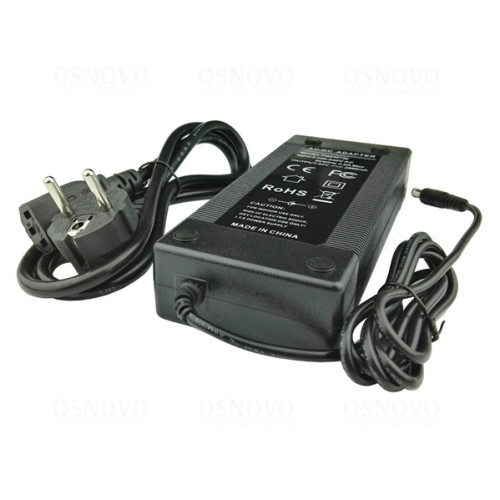 OSNOVO PS-48120 Блок питания (сетевой адаптер) DC48V, 2,5A (120Вт макс.). Диапазон входных напряжений: AC100-240V. Штекер 2.1x5.5мм. Размеры (ШхВхГ): 173x34x72мм. Рабочая температура: -10...+70гр. С.