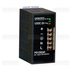 OSNOVO PS-12024/I Промышленный блок питания. DC12V, 2A (24W). Диапазон входных напряжений: AC195-265V. КПД: 80%. Защита от короткого замыкания, перенапряжения и перегрузки. Конвекционное охлаждение. М