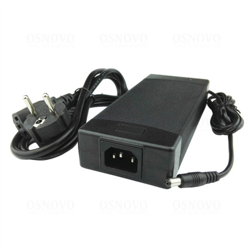 OSNOVO PS-48120 Блок питания (сетевой адаптер) DC48V, 2,5A (120Вт макс.). Диапазон входных напряжений: AC100-240V. Штекер 2.1x5.5мм. Размеры (ШхВхГ): 173x34x72мм. Рабочая температура: -10...+70гр. С.