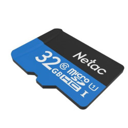 Netac P500 Standard 32GB MicroSDHC U1/C10 up to 90MB/s, retail pack with SD Adapter