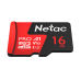 Netac P500 Extreme PRO 16GB MicroSDHC V10/U1/C10 up to 100MB/s, retail pack card only