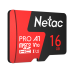 Netac P500 Extreme PRO 16GB MicroSDHC V10/U1/C10 up to 100MB/s, retail pack card only