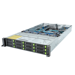 Gigabyte Server Platform R283-S90 / 2U / 2xIntel (Gen4/5) / 2xHS / 32xDIMM / 12xLFF NVME/SAS/SATA + 2xSFF SAS/SATA / 2x1GbE / 2xOCP 3.0 / 5xFHHL / 2x2000W / Rails / 1Y