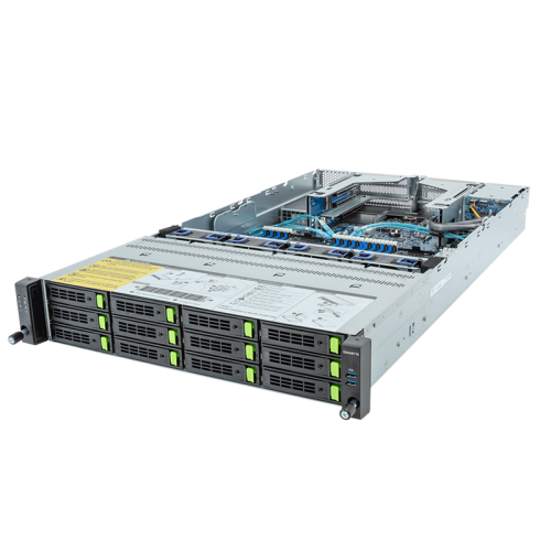 Gigabyte Server Platform R283-S90 / 2U / 2xIntel (Gen4/5) / 2xHS / 32xDIMM / 12xLFF NVME/SAS/SATA + 2xSFF SAS/SATA / 2x1GbE / 2xOCP 3.0 / 5xFHHL / 2x2000W / Rails / 1Y