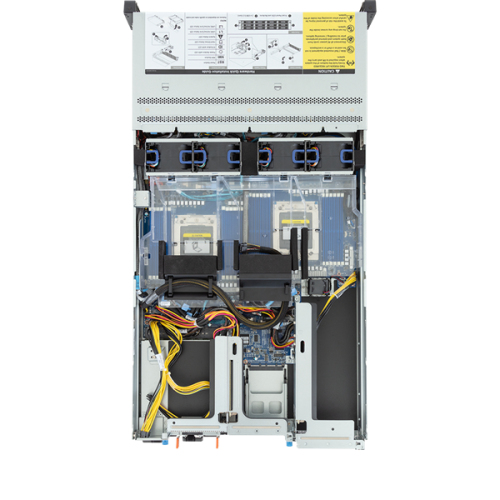 Gigabyte Server Platform R283-ZF0 Rev. 3x / 2U / 2xAMD (9004/9005) / 2xHS / 24xDIMM / 8xLFF NVMe/SAS/SATA + 4xLFF SAS/SATA / 4xGPUs DS / 1xOCP 3.0 / 1xFHHL / 2x2700W / Rails / 1Y