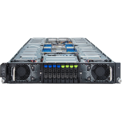 Gigabyte Server Platform G293-Z42 Rev.3x / 2U / 2xAMD (9004/9005) / 2xHS / 24xDIMM / 4xSFF NVME/SAS/SATA + 4xSFF SATA/SAS / 8xGPUs DS / 2x10GbE / 8xFHFL + 2xLP / 2x3000W / Rails