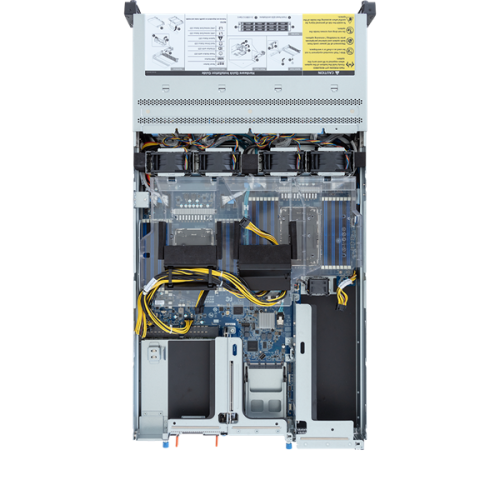 Gigabyte Server Platform R283-SF0 / 2U / 2xIntel (Gen4/5) / 2xHS / 32xDIMM / 12xLFF NVMe/SAS/SATA / 4xGPUs DS / 1xOCP 3.0 / 1xFHHL / 2x2700W / Rails / 1Y