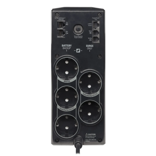 APC Back-UPS Pro Power Saving, 900VA/540W, 230V, AVR, 5xSchuko (2 Surge & 3 batt.), Data/DSL protrct, USB, PCh, user repl. batt., (BR900G-RS analogue), 1 year warranty