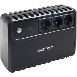 SmartWatt ИБП линейно-интерактивный, мощность 600/360 ВА/Вт, напольный, LED индикация, Shuko CEE7/4 - 3 шт.