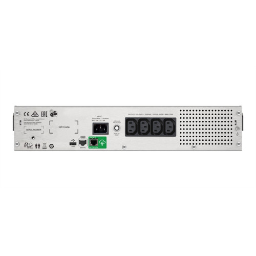 APC Smart-UPS C 1000VA/600W, 2U RackMount, 230V, Line-Interactive, LCD, 1 year warranty(REP. SMC1000I-2U)