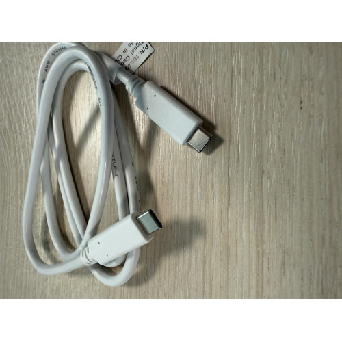 Кабель Type-C/Type-C, 3А, 60Вт, PD/QC3.0, медь, 1м, белый