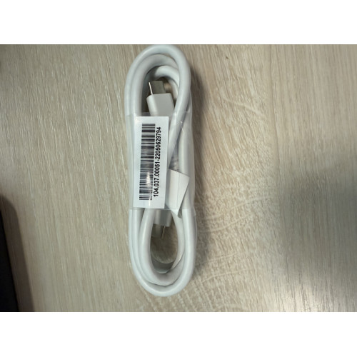 Кабель Type-C/Type-C, 3А, 60Вт, PD/QC3.0, медь, 1м, белый