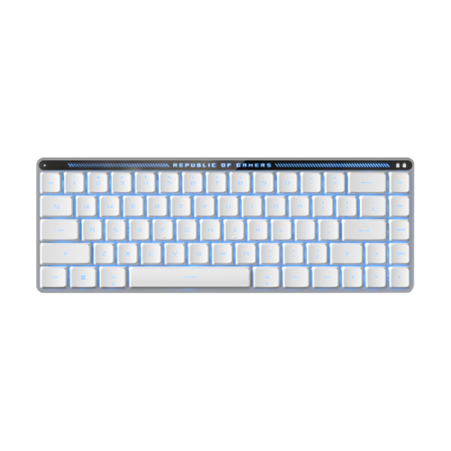 ASUS FALCHION RX LP, 2.4 GHz RF, Bluetooth, 65%, PBT, White