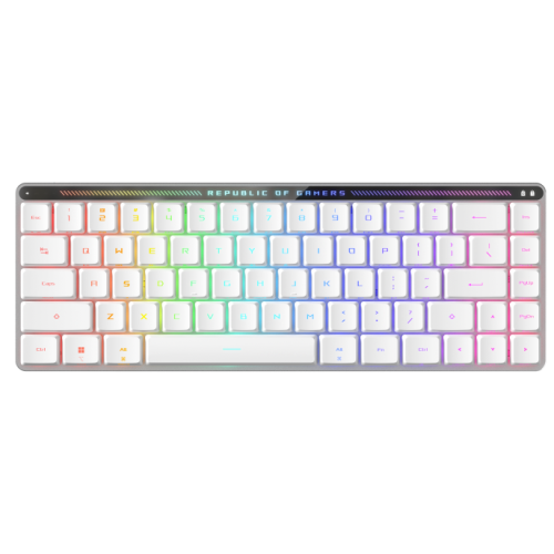 ASUS FALCHION RX LP, 2.4 GHz RF, Bluetooth, 65%, PBT, White