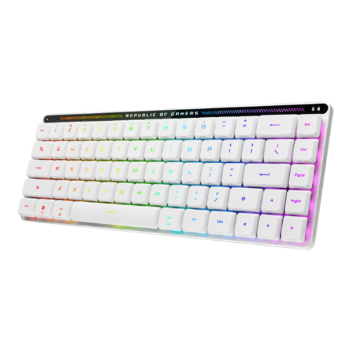 ASUS FALCHION RX LP, 2.4 GHz RF, Bluetooth, 65%, PBT, White
