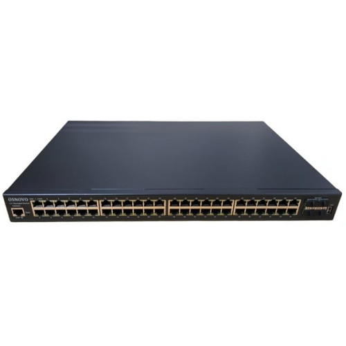 OSNOVO SW-48G4X-L2 Управляемый L2+ коммутатор Gigabit Ethernet на 52 порта. Порты: 48 x GE (10/100/1000Base-T) + 4 x 1G/10G SFP+ Uplink. Консольный порт, Уровень управления L2+. Поддержка Jumbo Frame